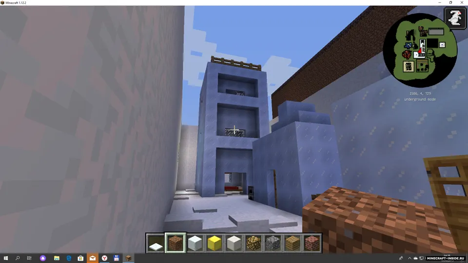 Find the buttons: 1-qism — Minecraft xarita, rasm 2