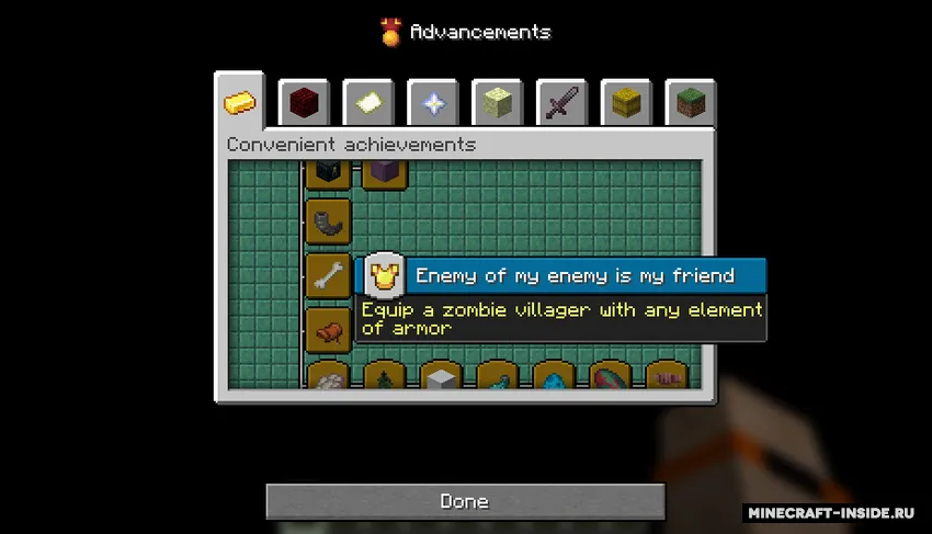 Convenient achivements — Minecraft mod, rasm 4