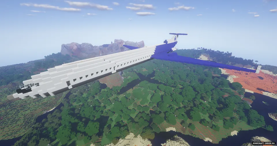 Plane Russion TU 154M — Minecraft xarita, rasm 2