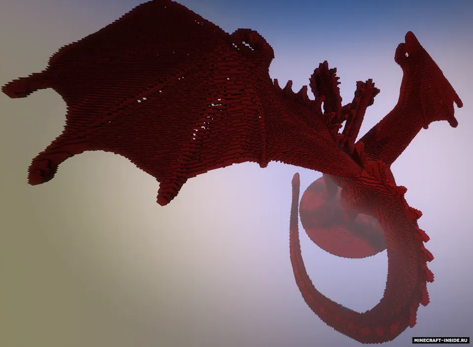 Ulkan Tiamat ajdarhosi haykali — Minecraft xarita, rasm 2