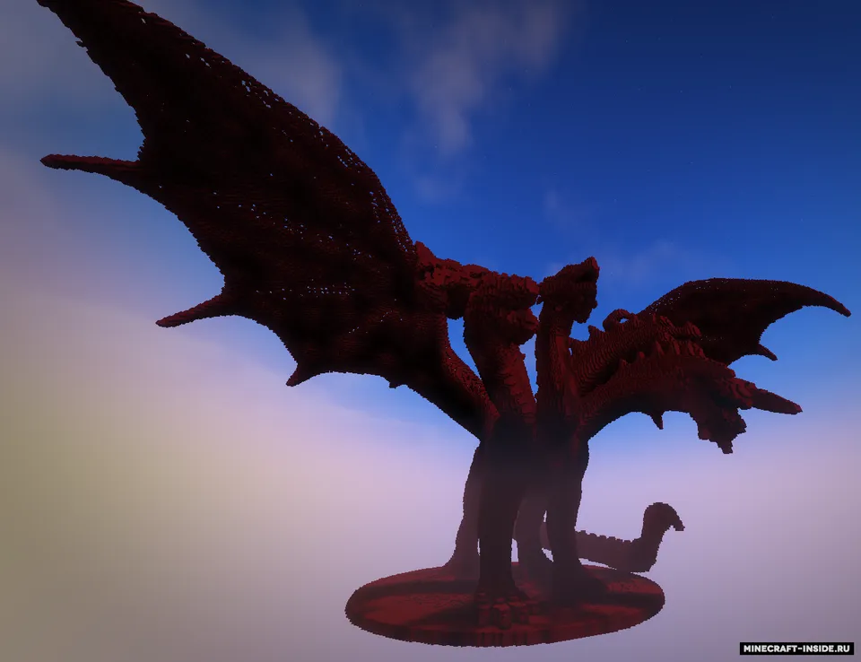 Ulkan Tiamat ajdarhosi haykali — Minecraft xarita, rasm 3