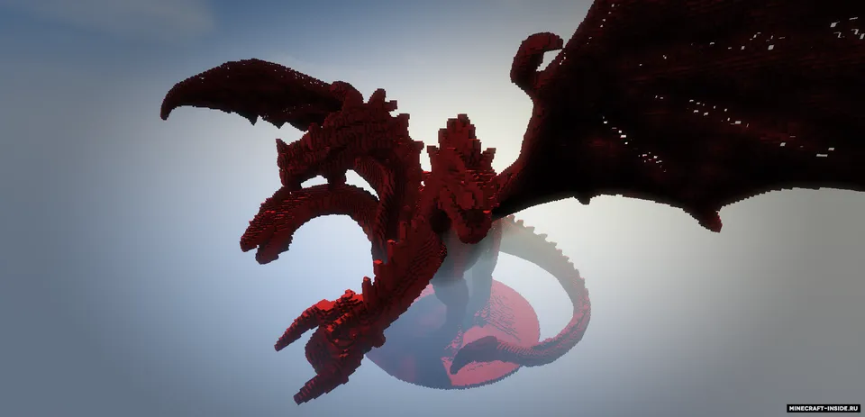 Ulkan Tiamat ajdarhosi haykali — Minecraft xarita, rasm 4