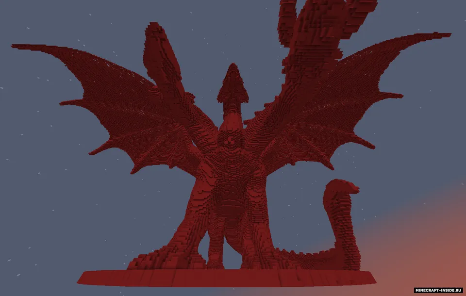 Ulkan Tiamat ajdarhosi haykali — Minecraft xarita, rasm 5