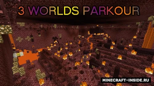 3 Wolds Parkour — Minecraft xarita, rasm 1