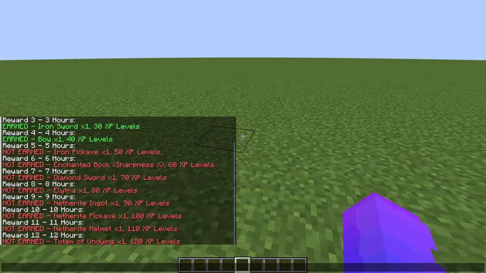 Playtime Rewards — Minecraft mod, rasm 2