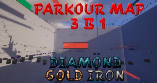 Gold / Iron / Diamond - Parkour map — Minecraft xarita, rasm 1