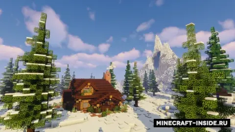 Snowy Forest Cabin