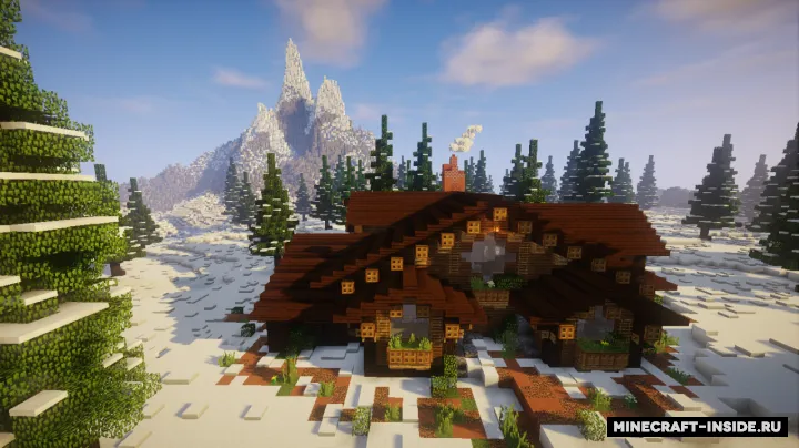 Snowy Forest Cabin — Minecraft xarita, rasm 2