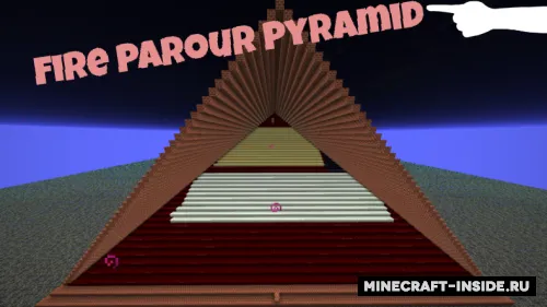 Fire Parkour Pyramid — Minecraft xarita, rasm 1