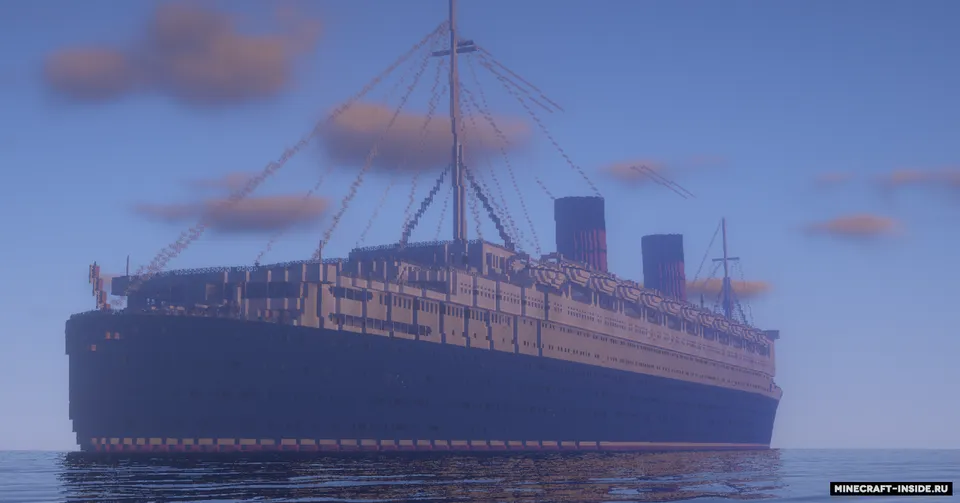 RMS Queen Elizabeth 1938 — Minecraft xarita, rasm 2