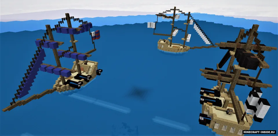 O'rta asr kemalarida dengiz jangi — Minecraft xarita, rasm 2