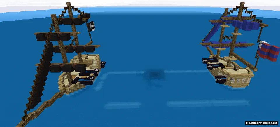 O'rta asr kemalarida dengiz jangi — Minecraft xarita, rasm 4