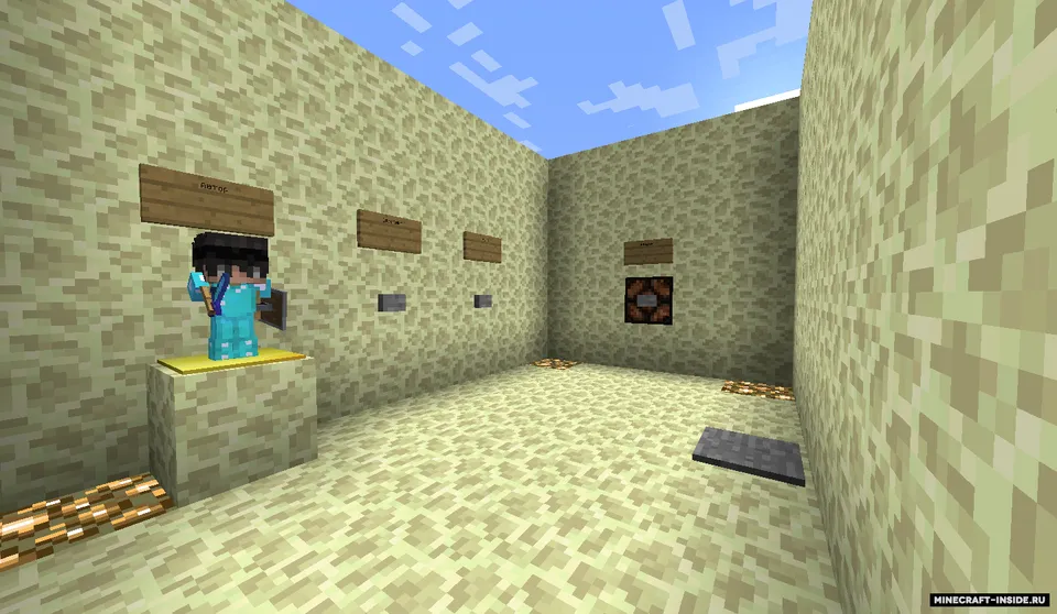 RussianEnot45 dan tugmani top — Minecraft xarita, rasm 2