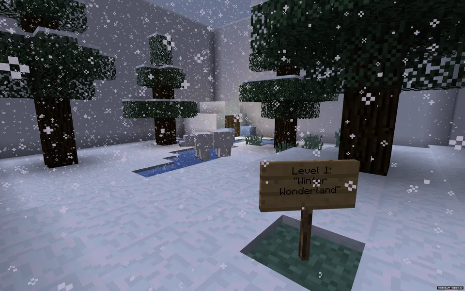 A Winter Find the Button — Minecraft xarita, rasm 2