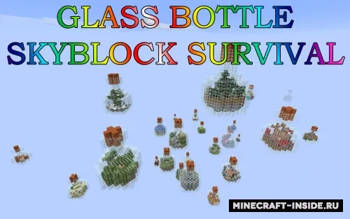 Glass Bottle SkyBlock Survival — Minecraft xarita, rasm 1