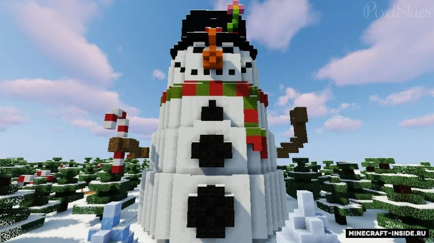 Find the Button: Santa's Village — Minecraft xarita, rasm 2