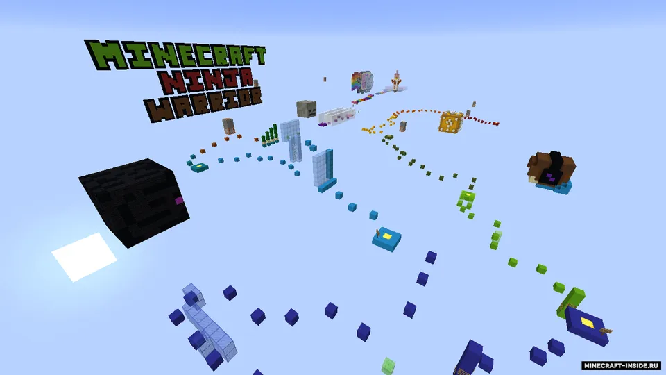 Ninja Warrior Parkour — Minecraft xarita, rasm 3