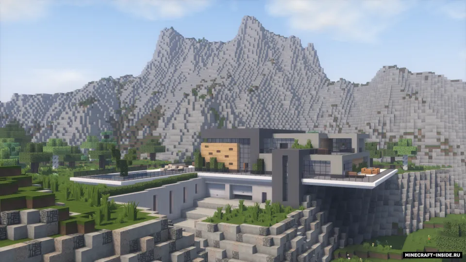 Modern Cliff Mansion — Minecraft xarita, rasm 3