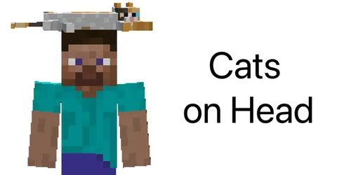Cats on Head — Minecraft mod, rasm 1