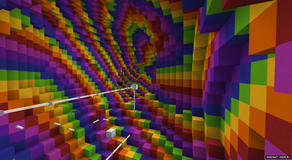 Rainbow Death Tube — Minecraft xarita, rasm 2