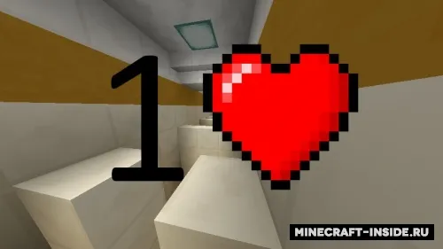 1 heart — Minecraft xarita, rasm 1