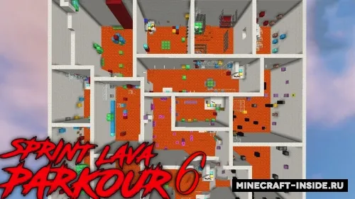 Sprint Lava Parkour 6 — Minecraft xarita, rasm 1