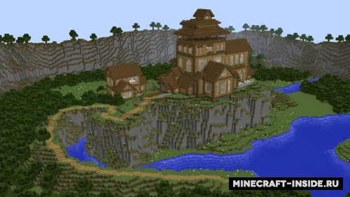 Cliffside Wooden Mansion — Minecraft xarita, rasm 1
