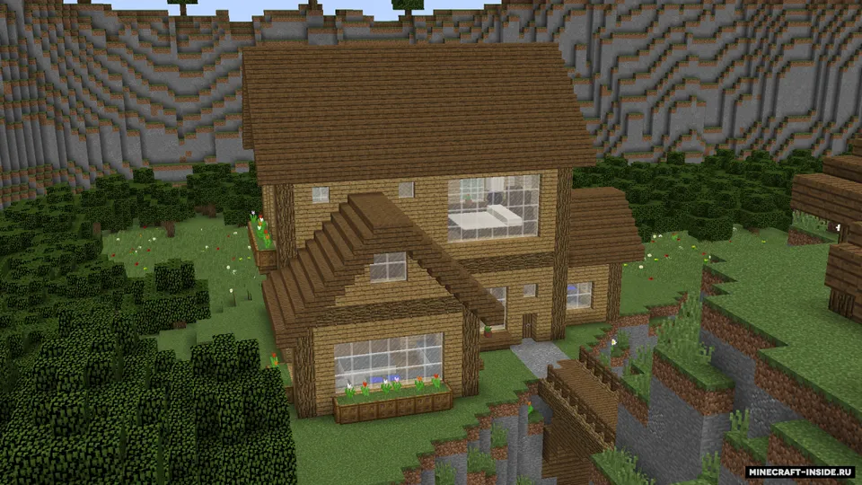 Cliffside Wooden Mansion — Minecraft xarita, rasm 4