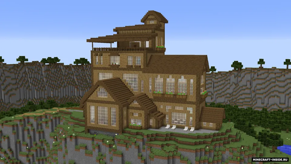 Cliffside Wooden Mansion — Minecraft xarita, rasm 6