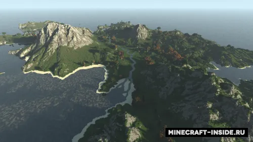 Small Island With River — Minecraft xarita, rasm 1