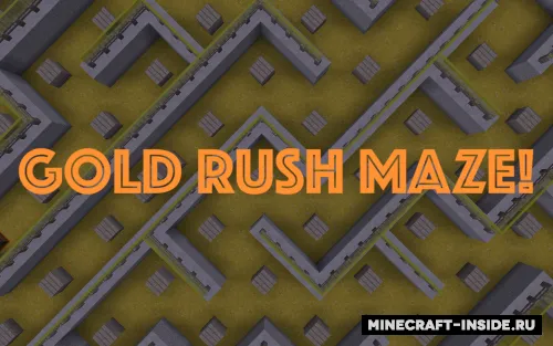 Gold Rush Maze — Minecraft xarita, rasm 1