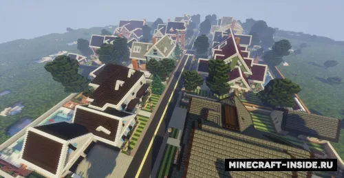10 Suburban Houses — Minecraft xarita, rasm 1