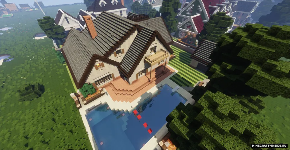 10 Suburban Houses — Minecraft xarita, rasm 2