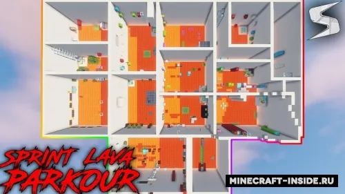 Sprint Lava Parkour 3 — Minecraft xarita, rasm 1