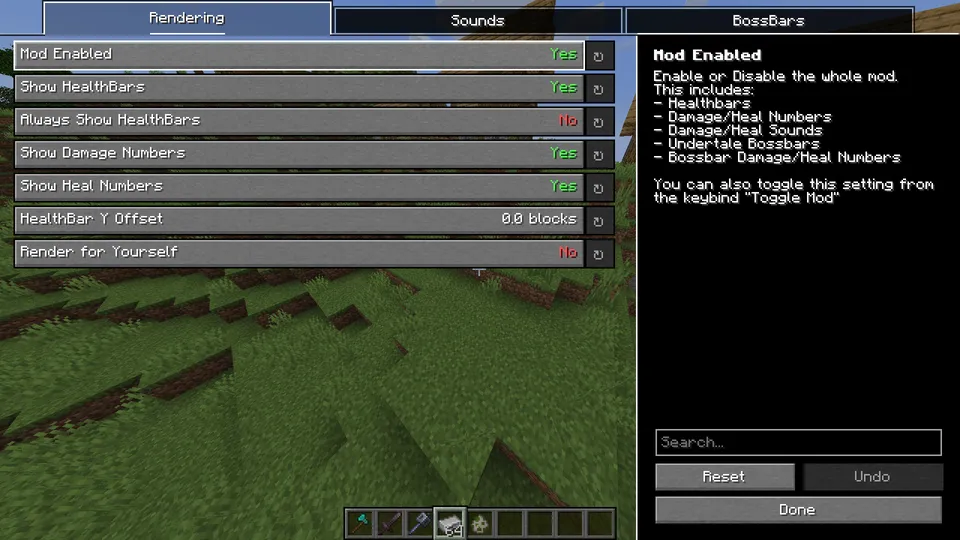 Undertale HealthBars — Minecraft mod, rasm 5