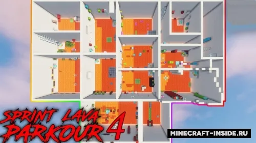 Sprint Lava Parkour 4 — Minecraft xarita, rasm 1