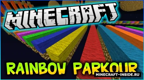 Rainbow Parkour — Minecraft xarita, rasm 1