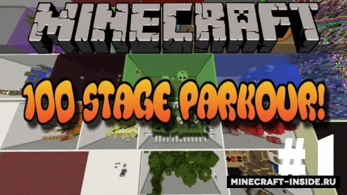 100 Stage Parkour — Minecraft xarita, rasm 1