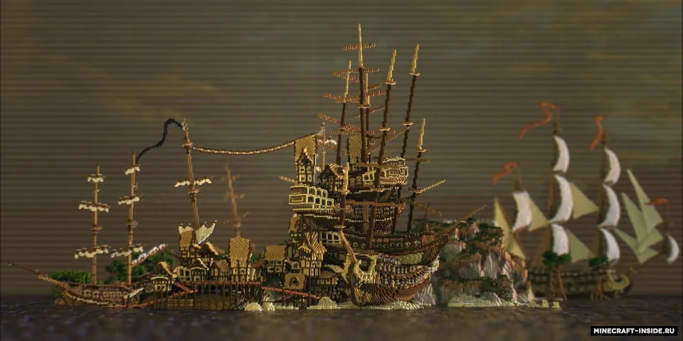 Ship stack shanty town — Minecraft xarita, rasm 2