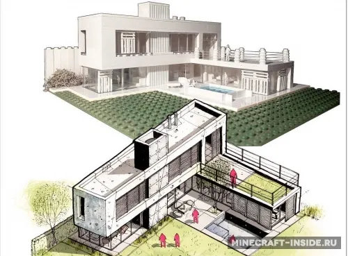 Modern House — Minecraft xarita, rasm 1