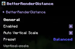 Better Render Distance (BRD) — Minecraft mod, rasm 3