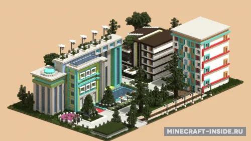 Modern Simple Small City — Minecraft xarita, rasm 1