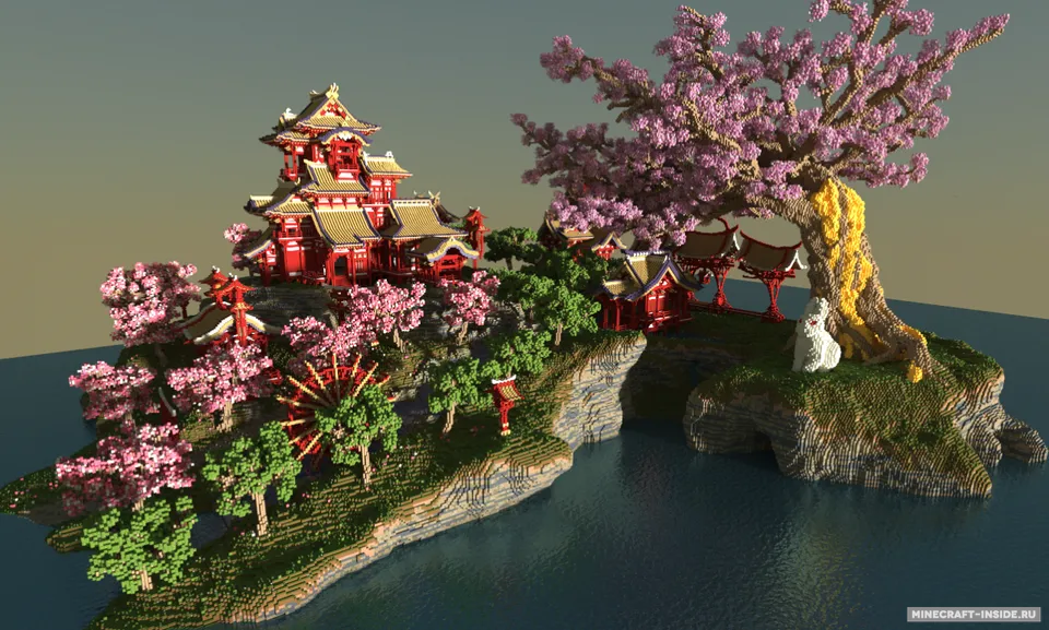April-cherry tree - Sakura Island — Minecraft xarita, rasm 2