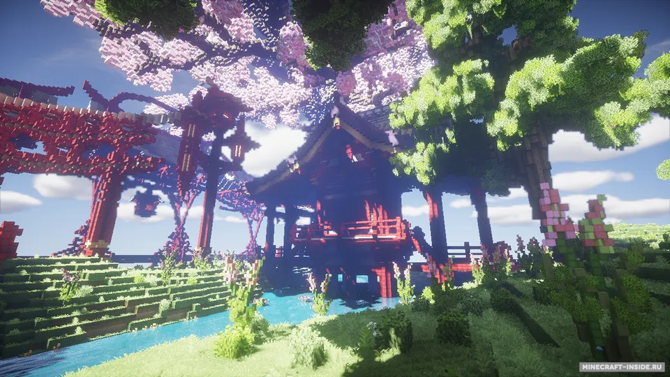 April-cherry tree - Sakura Island — Minecraft xarita, rasm 6