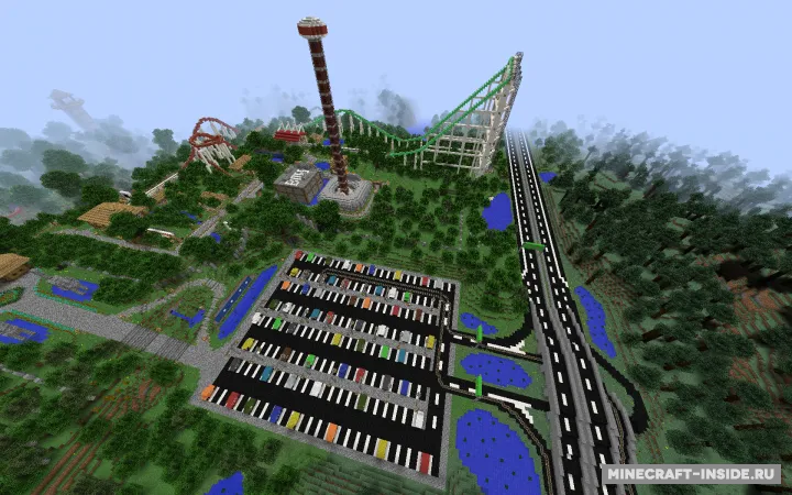 Rollercoaster Park — Minecraft xarita, rasm 4