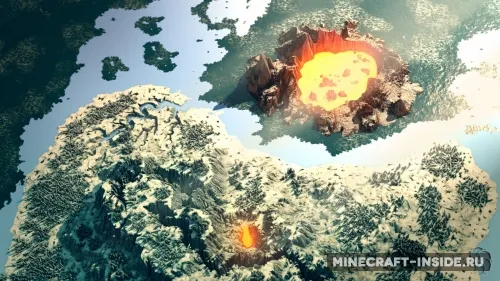 The Cold Cliffs of Calcratezz — Minecraft xarita, rasm 1