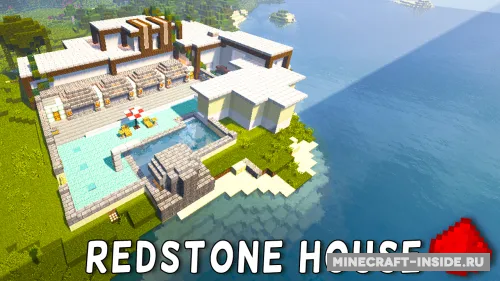 Redstone Modern House — Minecraft xarita, rasm 1