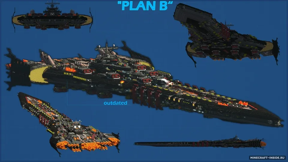 Plan B Heavy Rocket Cruiser — Minecraft xarita, rasm 7
