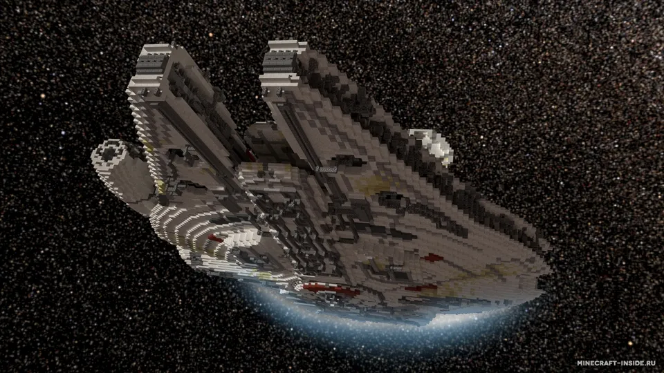 Star Wars Millennium Falcon — Minecraft xarita, rasm 6