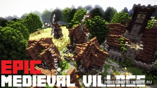 Epic Medieval Village — Minecraft xarita, rasm 1